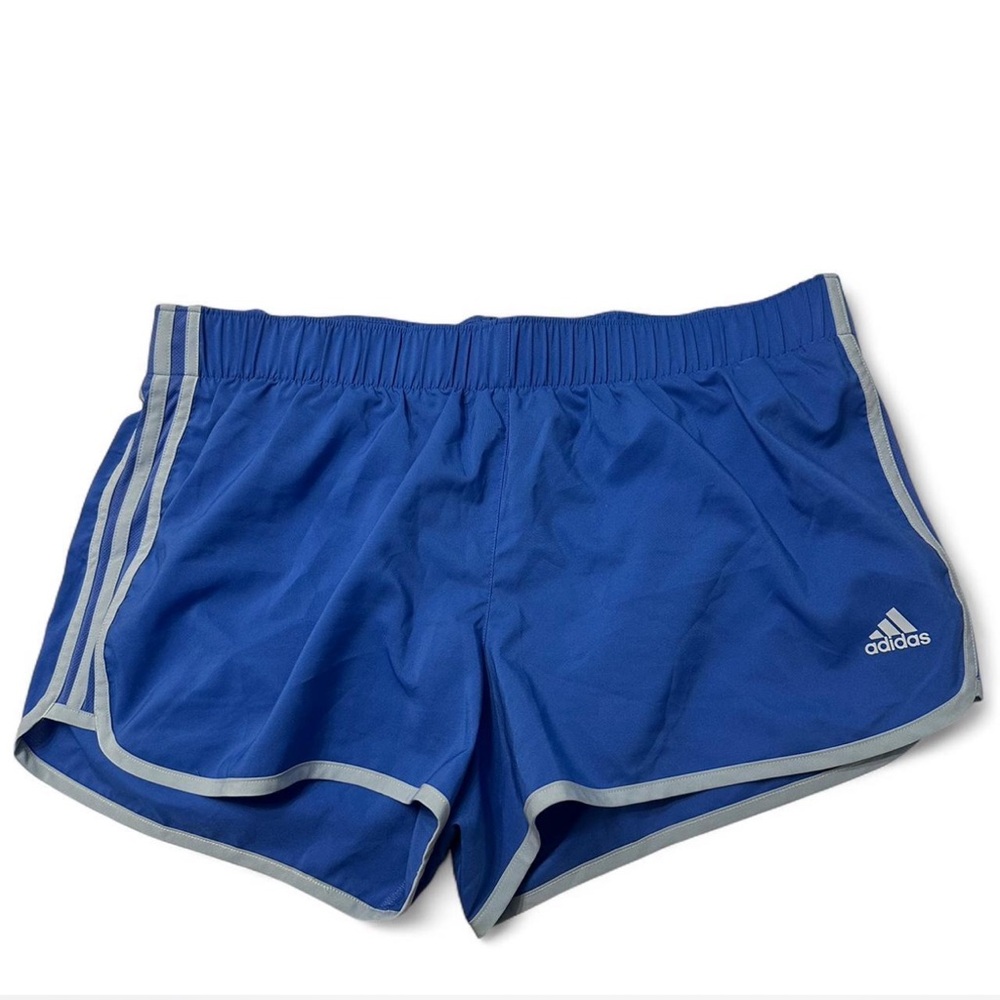 Adidas 3” blue shorts